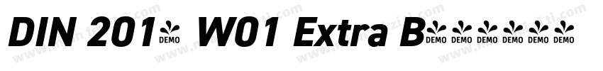 DIN 2014 W01 Extra B字体转换